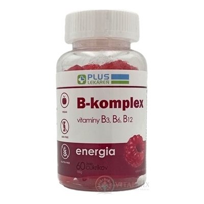 PLUS LÉKÁRNA B-komplex vitamíny B3 B6 B12 želé bonbóny malinová příchuť 60 ks – Hledejceny.cz