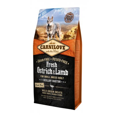 Carnilove Fresh Ostrich & Lamb for Small Breed Adult Dogs 6 kg – Zboží Mobilmania