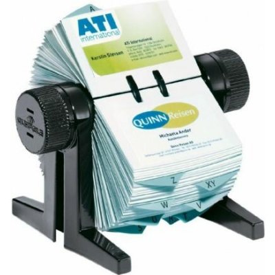 VISIFIX Rotační stolní vizitkář na 300 vizitek CUBO černý – Zboží Živě