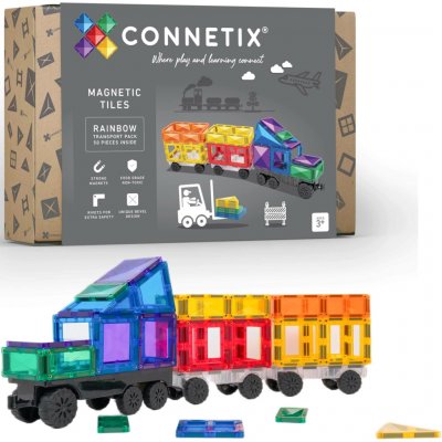 Connetix Rainbow Transport Pack 50 ks – Sleviste.cz