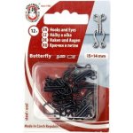 Háčky a očka velikost 15+14 varianta černý nikl – Zbozi.Blesk.cz