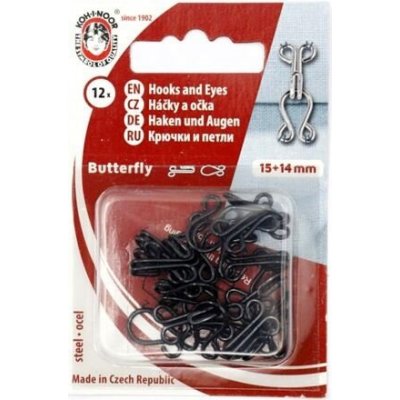 Háčky a očka velikost 15+14 varianta černý nikl – Zbozi.Blesk.cz
