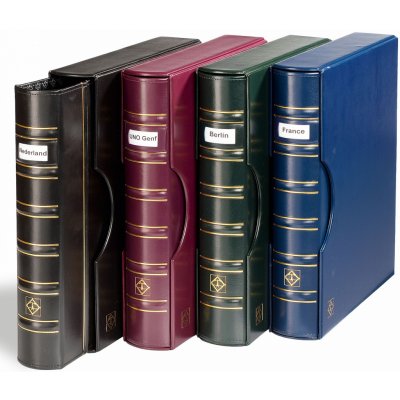 LEUCHTTURM Albové desky GRANDE CLASSIC s kazetou a okénkem na popisek Černá – Sleviste.cz