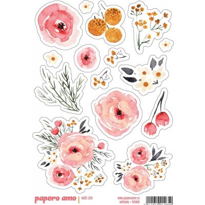 PAPERO AMO ♥ Samolepky - NAŠE LÉTO / Květinky – Zboží Živě