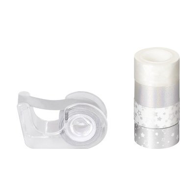 Heyda 1,2 cm x 3 m Mini stříbrná s hvězdičkama 5ks – Zboží Dáma