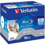 Verbatim BD-R DL 50GB 6x, printable, jewel, 10ks (43736) – Zboží Mobilmania