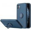 Pouzdro a kryt na mobilní telefon Apple Pouzdro Vennus Silicone Ring s magnetickým úchytem Iphone 11 Pro modré