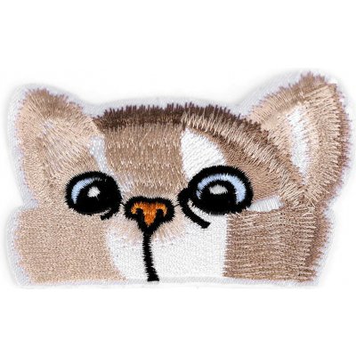 Nažehlovačka kočka Varianta: béžová sv.-hnědá, Balení: 1 ks – Hledejceny.cz