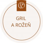 Davídkovo koření Etiketa Gril a rožeň béžová průměr 4,5 cm 1 ks – Zboží Dáma