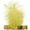 Dětský karnevalový kostým wiky Set čelenka pštrosí peří Žlutá