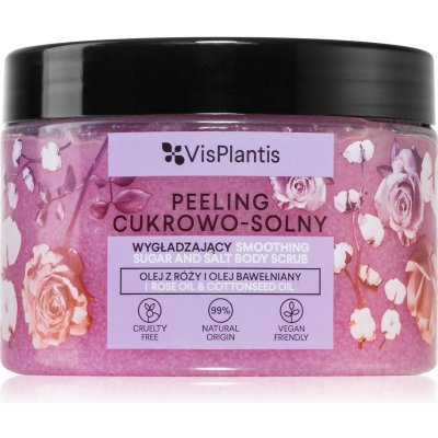 Vis Plantis Herbal Vital Care Rose & Cottonseed Oil vyhlazující tělový peeling 350 g