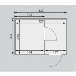 Karibu Skrollan 2 s předsíní natur 86291 – Zboží Mobilmania