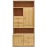 Nábytek z lesa - Dřevěná knihovna z masivu borovice KW129 - 84/180/45 cm – Sleviste.cz