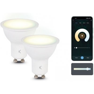 Ksix 2ks chytrých žárovek SmartLED, 55W, 400lm, GU10, CCT – Hledejceny.cz