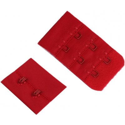 Prima-obchod Zapínání na podprsenky, plyš šíře 32 mm dvouřadé, barva 3 červená – Zboží Mobilmania