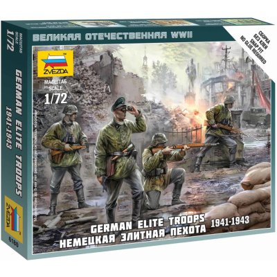 Zvezda figurky Waffen SS /German Elite Troops/ 1939-43 Wargames WWII 6180 1:72