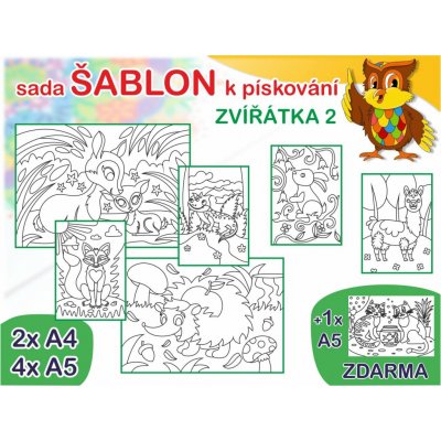 Radost v písku Sada šablon vel. M zvířátka 2 – Zboží Mobilmania