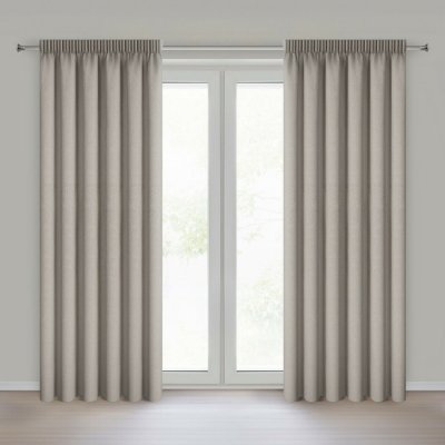 Hotový závěs ZOEY tmavě béžový - na pásce – Hledejceny.cz