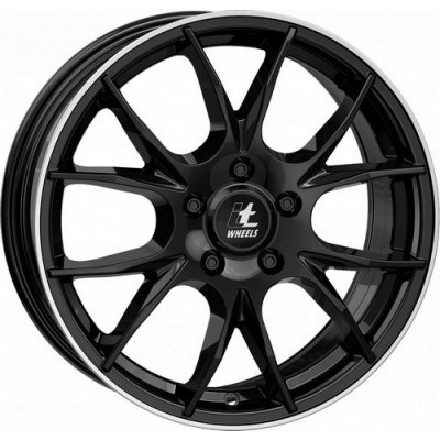 ITWHEELS kira 7,5x18 4x108 ET38 gloss black polished lip | Zboží Auto