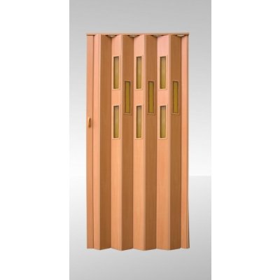Garol Shrnovací dveře prosklené Buk 83 x 203 cm – Sleviste.cz