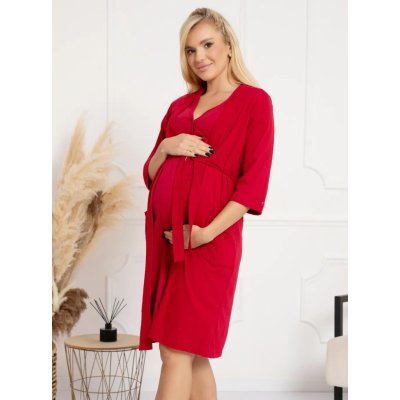 Těhotenský župan Basic Burgundy – Zboží Dáma