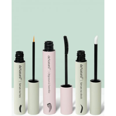 deNatura Sérum na řasy 3ml + Sérum na obočí 3ml + Řasenka černá 6ml – Hledejceny.cz