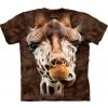 Pánské Tričko Pánské batikované triko The Mountain Giraffe hnědé
