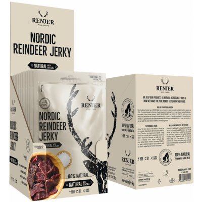 RENJER Traditional Nordic Reindeer Sobí Jerky Sea Salt 300 g – Hledejceny.cz