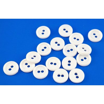 Dírkový košilový knoflík - bílá - průměr 1 cm – Sleviste.cz