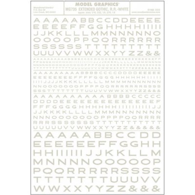 Woodland Scenics propisot písmena prodloužená Gothic R.R. bílá MG735 – Zboží Dáma