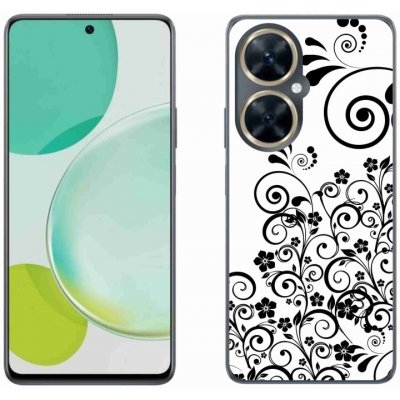 mmCase Gelové Huawei Nova 11i - černobílé květinové vzory – Zboží Mobilmania