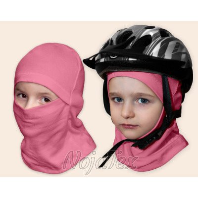 Dětská bavlněná kukla pod helmu Růžová – Zboží Mobilmania