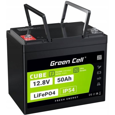 Green Cell LiFePO4 50Ah 12.8V 12V BMS pro karavan vozík loď – Sleviste.cz