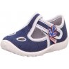 Dětské bačkory a domácí obuv Superfit Boys slipper Spotty blue anchor