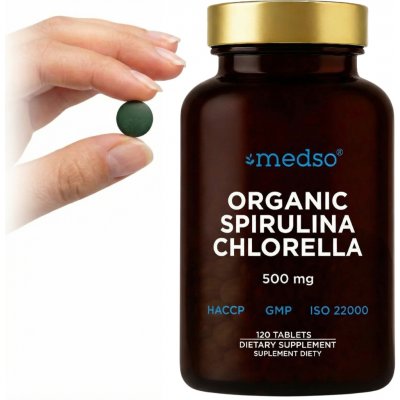 Medso Organická Spirulina + Chlorella 500 mg 120 tablet – Hledejceny.cz