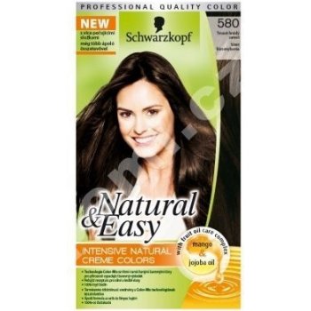 Schwarzkopf Natural & Easy 580 tmavě hnědý samet barva na vlasy