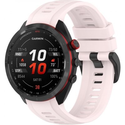 PROTEMIO SILICONE Řemínek pro Garmin Approach S70 - 42mm růžový 63144