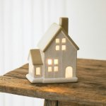 ROSA Keramický svícen domek Gent melanž M – Zboží Dáma