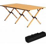 MultiGarden XLP130-14-2 Skládací kempingový stůl 120 x 60 cm s taškou, žlutý – Sleviste.cz