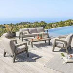 DEOKORK Hliníková sestava HELIOS pro 5 osob šedo-hnědá – Hledejceny.cz