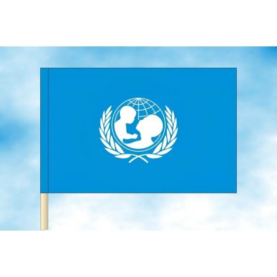 LIBEA, s.r.o. Vlajka UNICEF Rozměr: 30×45 cm, Uchycení: Návlek na žerď – Hledejceny.cz
