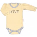 Baby Nellys Body dlouhý rukáv Love žluté – Hledejceny.cz