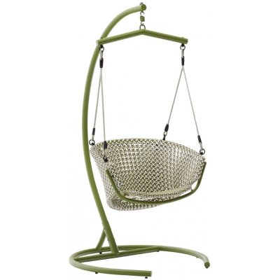 Kave Home Saliga Zelené závěsné křeslo s konstrukcí – Zboží Mobilmania