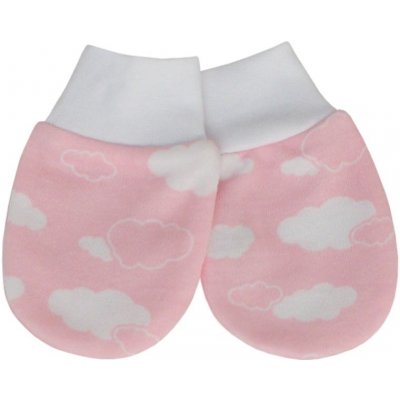 Esito Rukavice bavlna potisk obláček obláček růžová – Zboží Dáma