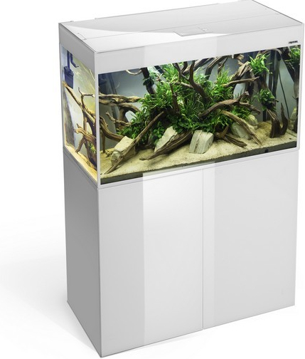 Aquael Glossy LED akvarijní set bílý 80 x 35 x 54 cm, 125 l