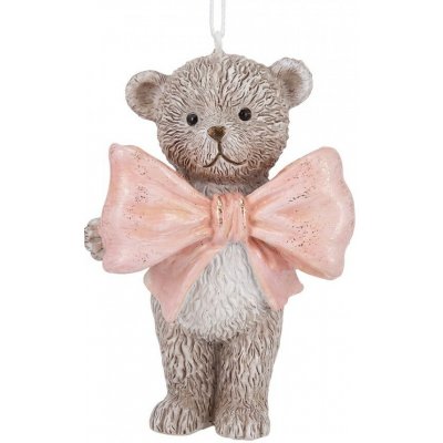 Závěsná dekorace medvídek s mašlí - 6*4*8 cm - Clayre & Eef – Hledejceny.cz