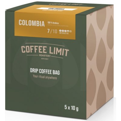 COFFEE LIMIT DRIP COFFEE BAG Colombia Supremo 5 x 10 g – Sleviste.cz