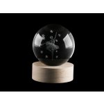 Prima-obchod LED svítící skleněná koule Ø8 cm, barva 3 transparent baletka – Hledejceny.cz