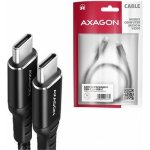 Axagon BUCM-CM10AB HQ USB-C USB-C, USB 2.0, PD 60W 3A, ALU, oplet, 1m, černý – Zbozi.Blesk.cz