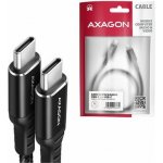 Axagon BUCM-CM10AB HQ USB-C USB-C, USB 2.0, PD 60W 3A, ALU, oplet, 1m, černý – Zboží Mobilmania